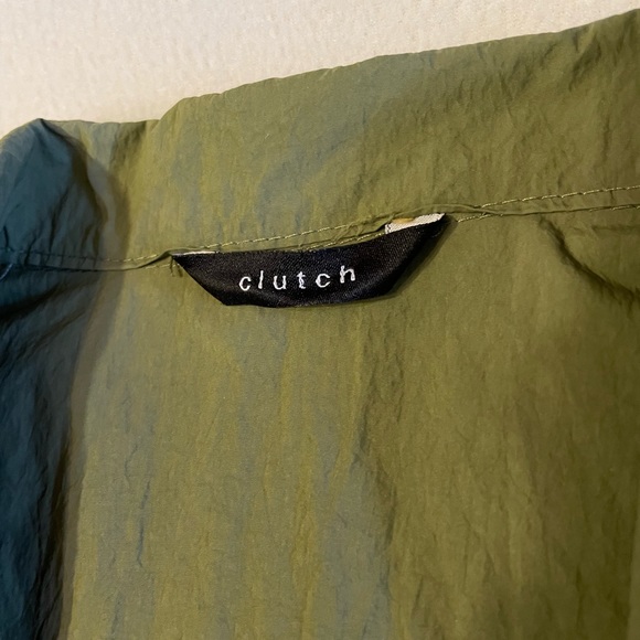 Clutch Olive Green Trench Coat Lightweight Military Rain Jacket - Picture 6 of 11